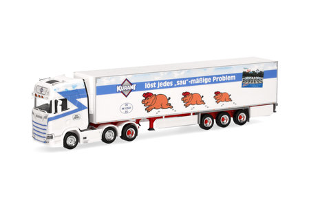 Kurant Fleisch Scania CS 20 HD refrigerated box semitrailer (Herpa 1:87)